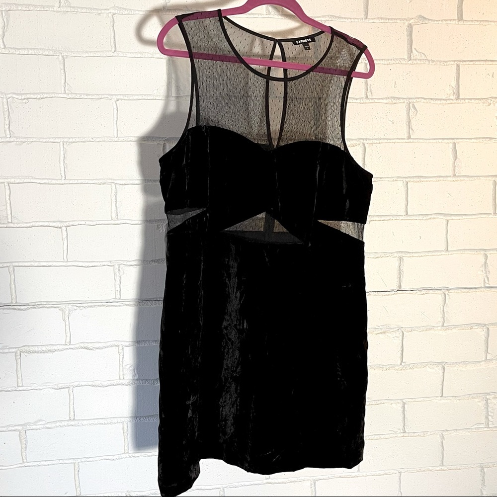 Express black velvet dress size 18